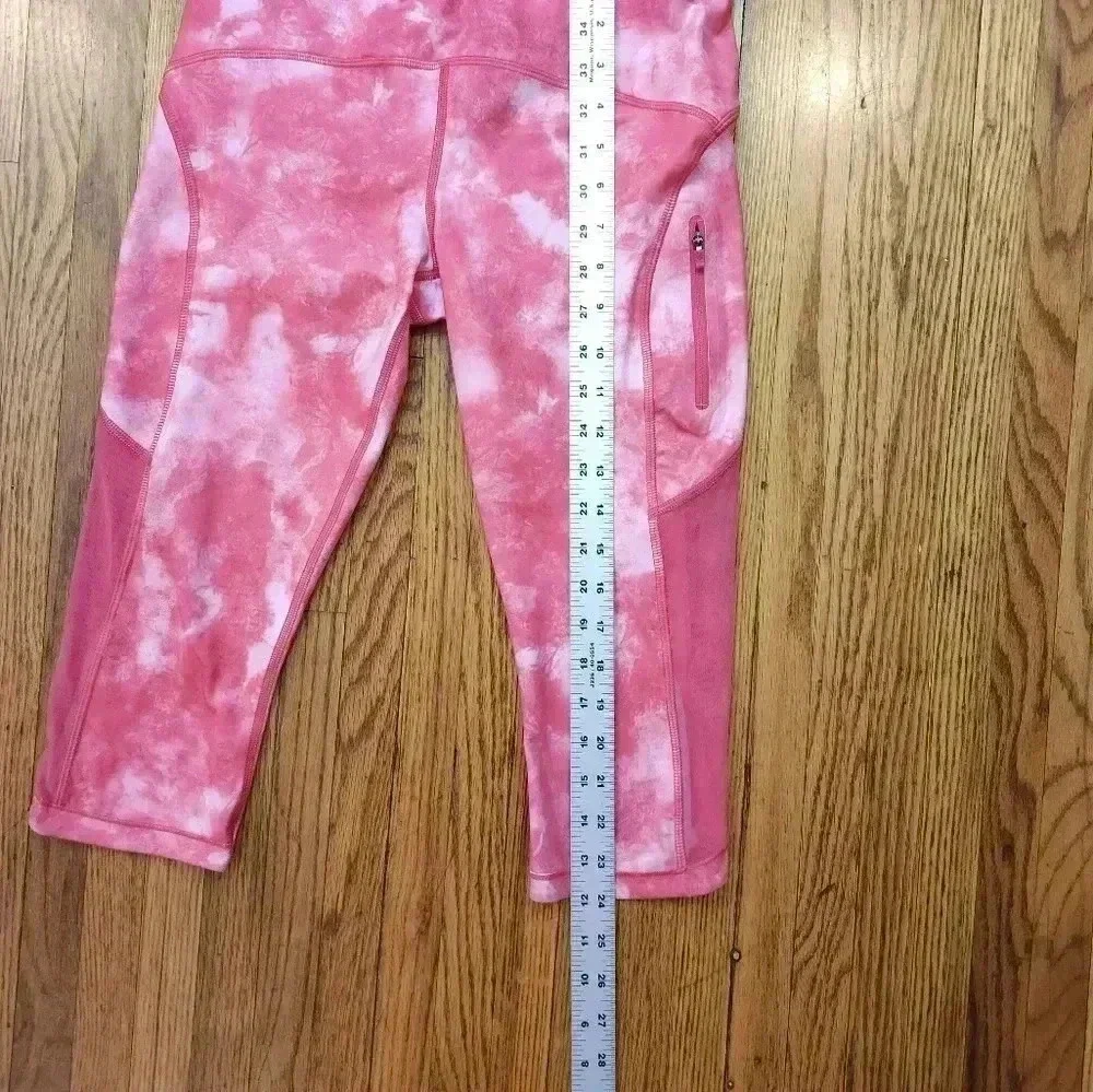 Lululemon Sun Runner Cropped Leggings Tidal Trip Boom Juice Pink WM Size 6 - Picture 4 of 7